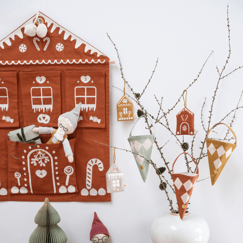 Fabelab-Organic-Cotton-Gingerbread-House-Advent-Calendar-Hanging-on-Wall-with-Decorations-Naked-Baby-Eco-Boutique
