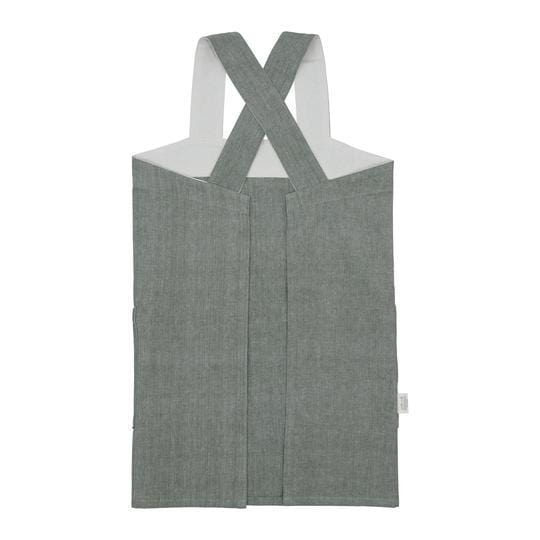 Fabelab-Organic-Cotton-Kids-Apron-Chambray-Olive-Back-View-Naked-Baby-Eco-Boutique