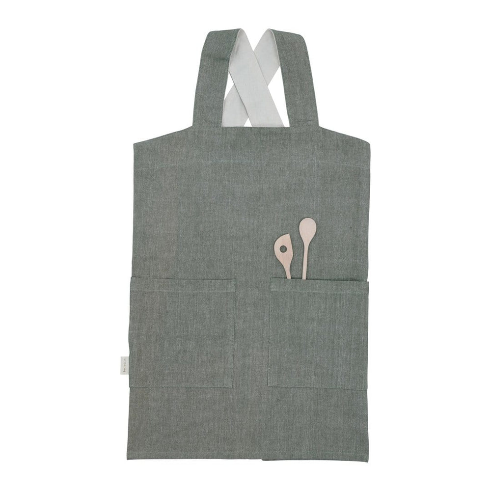 Fabelab-Organic-Cotton-Kids-Apron-Chambray-Olive-Naked-Baby-Eco-Boutique