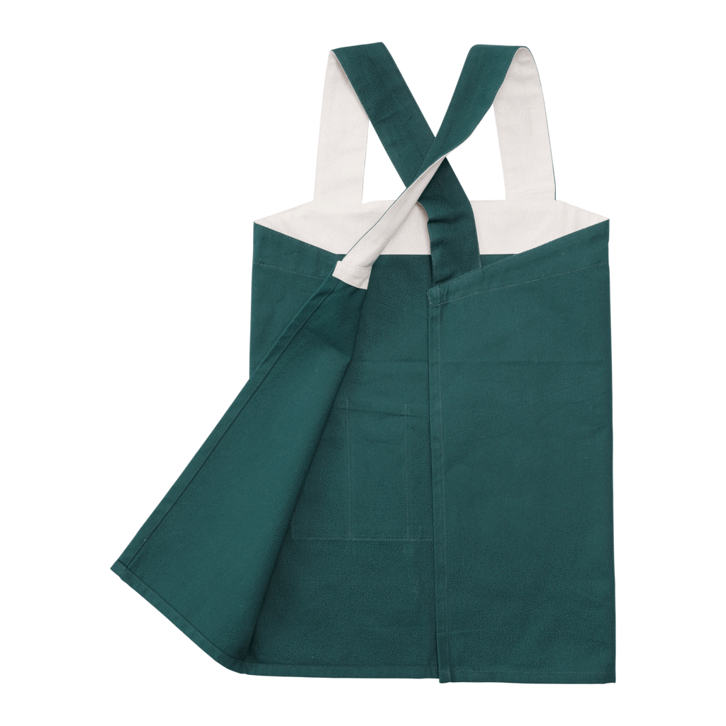 Fabelab-Organic-Cotton-Kids-Aprons-Evergreen-Back-View- Naked Baby Eco Boutique