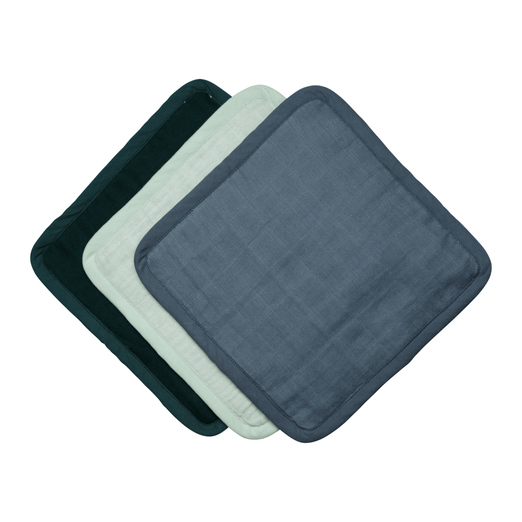 Fabelab Organic Cotton Wash Cloths - 3-Packs (Multiple Variants) - Naked Baby Eco Boutique