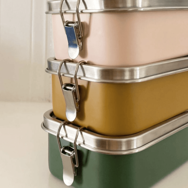 Fabelab-Stainless-Steel-Lunchbox-Olive-Ochre-And-Old-Rose-Naked-Baby-Eco-Boutique