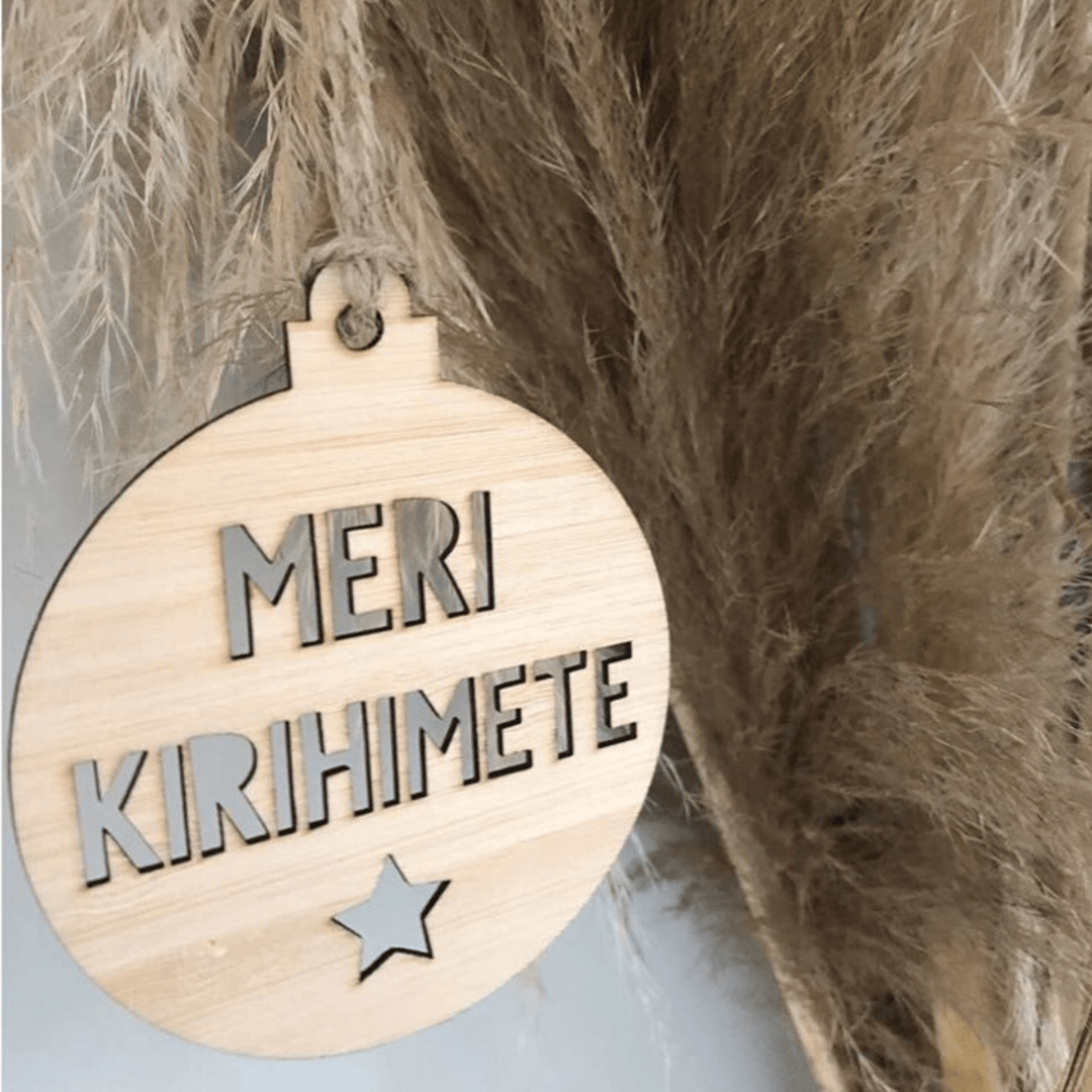 Funny Bunny Bamboo Meri Kirihimete Ornament - Naked Baby Eco Boutique