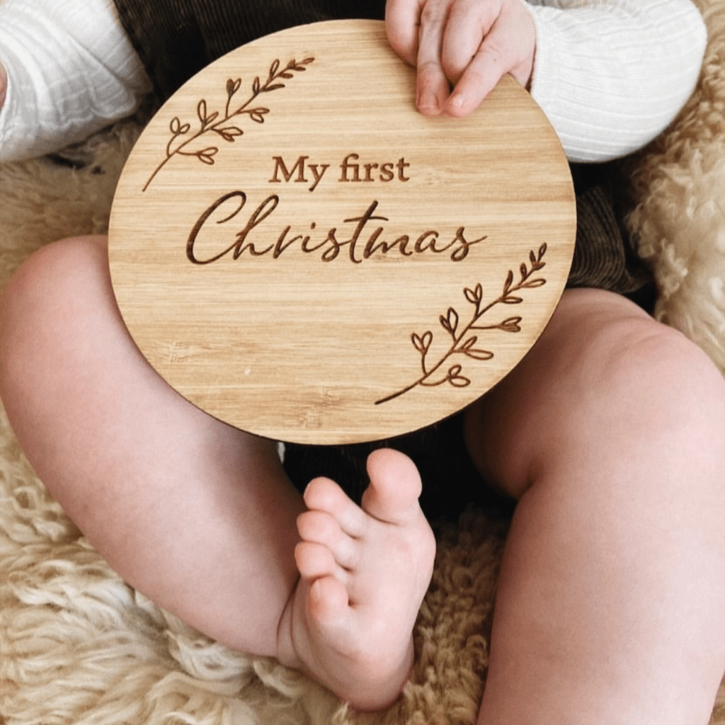 Funny-Bunny-Kids-Bamboo-My-First-Christmas-Plaque-Naked-Baby-Eco-Boutique