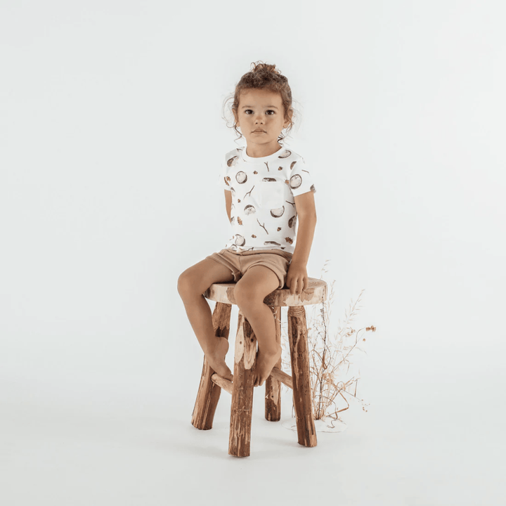 Aster & Oak Organic Cotton Pocket Tee (Multiple Variants) - Naked Baby Eco Boutique