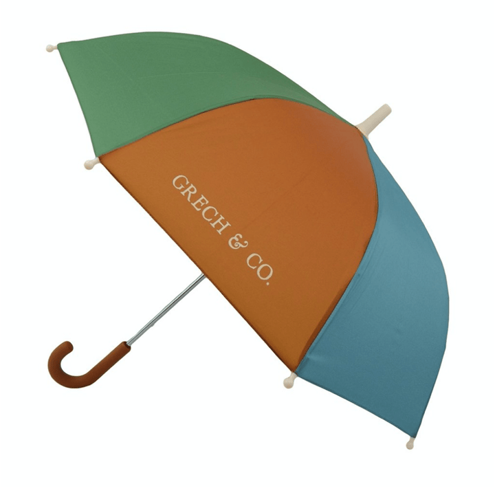 Grech-and-Co-Childrens-Sustainable-Umbrella-Open-Side-View-Laguna-Tierra-Naked-Baby-Eco-Boutique