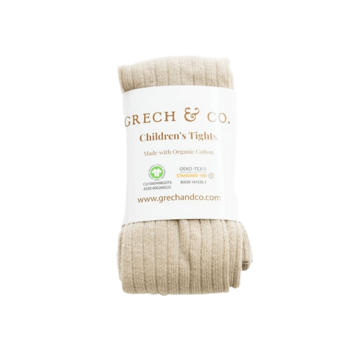 Buff / 1-6 Months Grech & Co. Organic Cotton Kids Tights - SMALL IMPERFECTIONS - Naked Baby Eco Boutique