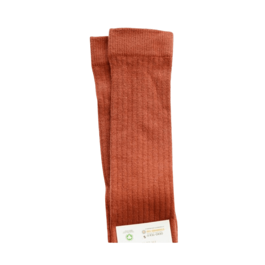 Rust / 6-12 Months Grech & Co. Organic Cotton Knee High Kids Socks (Multiple Variants) - Naked Baby Eco Boutique
