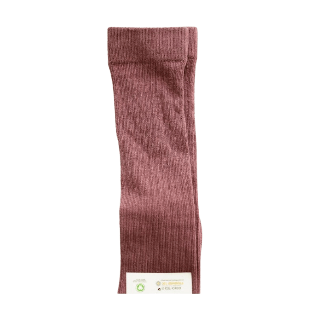Burlwood / 6-12 Months Grech & Co. Organic Cotton Knee High Kids Socks (Multiple Variants) - Naked Baby Eco Boutique