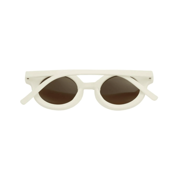 Grech-and-Co-Round-Bendable-Polarized-Kids-Sunglasses-Dove-White-Back-View-Naked-Baby-Eco-Boutique