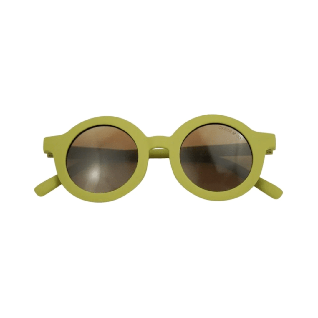 Grech-and-Co-Round-Bendable-and-Polarized-Kids-Sunglasses-Chartreuse-Naked-Baby-Eco-Boutique