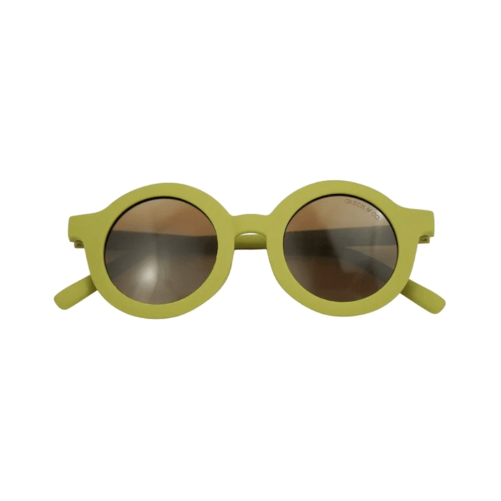 Grech-and-Co-Round-Bendable-and-Polarized-Kids-Sunglasses-Chartreuse-Naked-Baby-Eco-Boutique