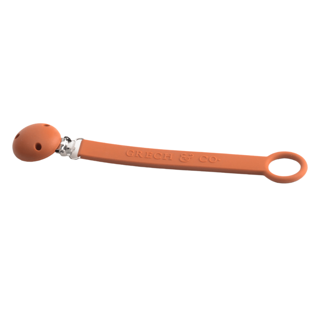 Grech-and-Co-Silicone-Dummy-Clip-Rust-Naked-Baby-Eco-Boutique