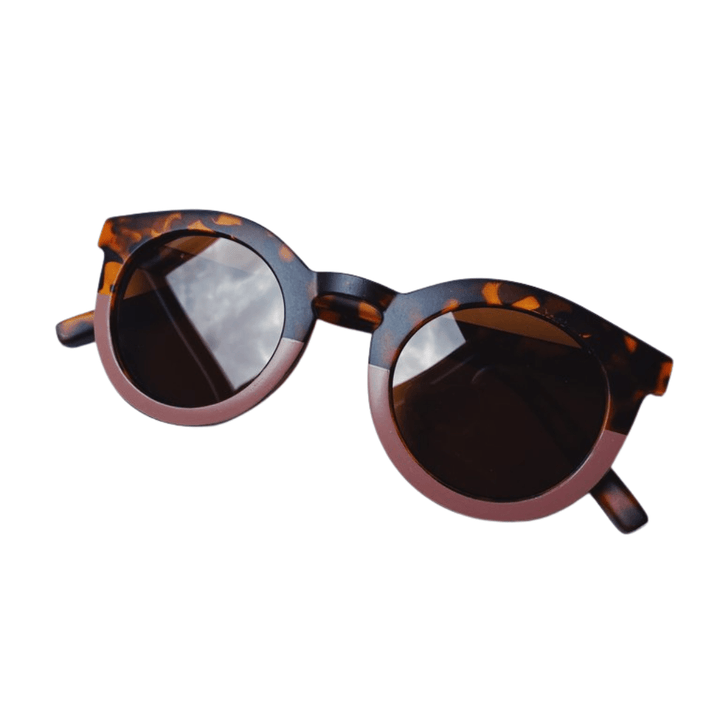 Tortoise + Burlwood Grech & Co. Sustainable Kids Polarised Two-Tone Sunglasses (Multiple Variants) - Naked Baby Eco Boutique