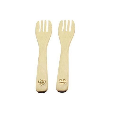 Haakaa Bamboo Kids Forks (Set of 2) - Naked Baby Eco Boutique