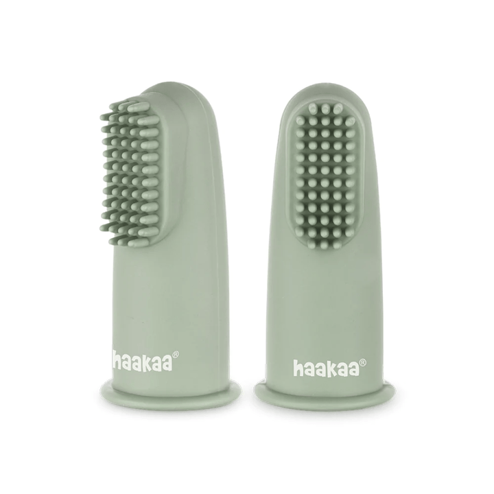 Haakaa-Silicone-Coloured-Finger-Brush-Pea-Green-Naked-Baby-Eco-Boutique