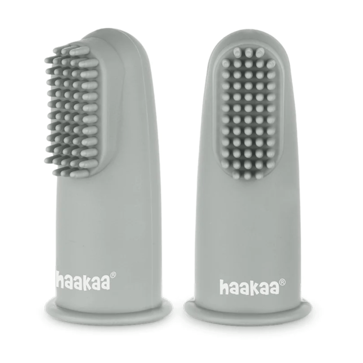 Haakaa Silicone Coloured Finger Brush (Multiple Variants) - Naked Baby Eco Boutique