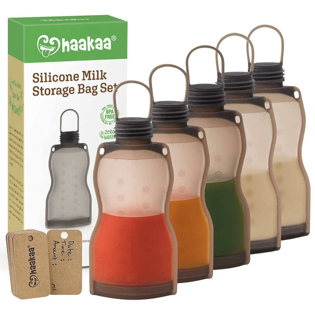 Haakaa Silicone Milk Storage Bags (Multiple Variants) - Naked Baby Eco Boutique