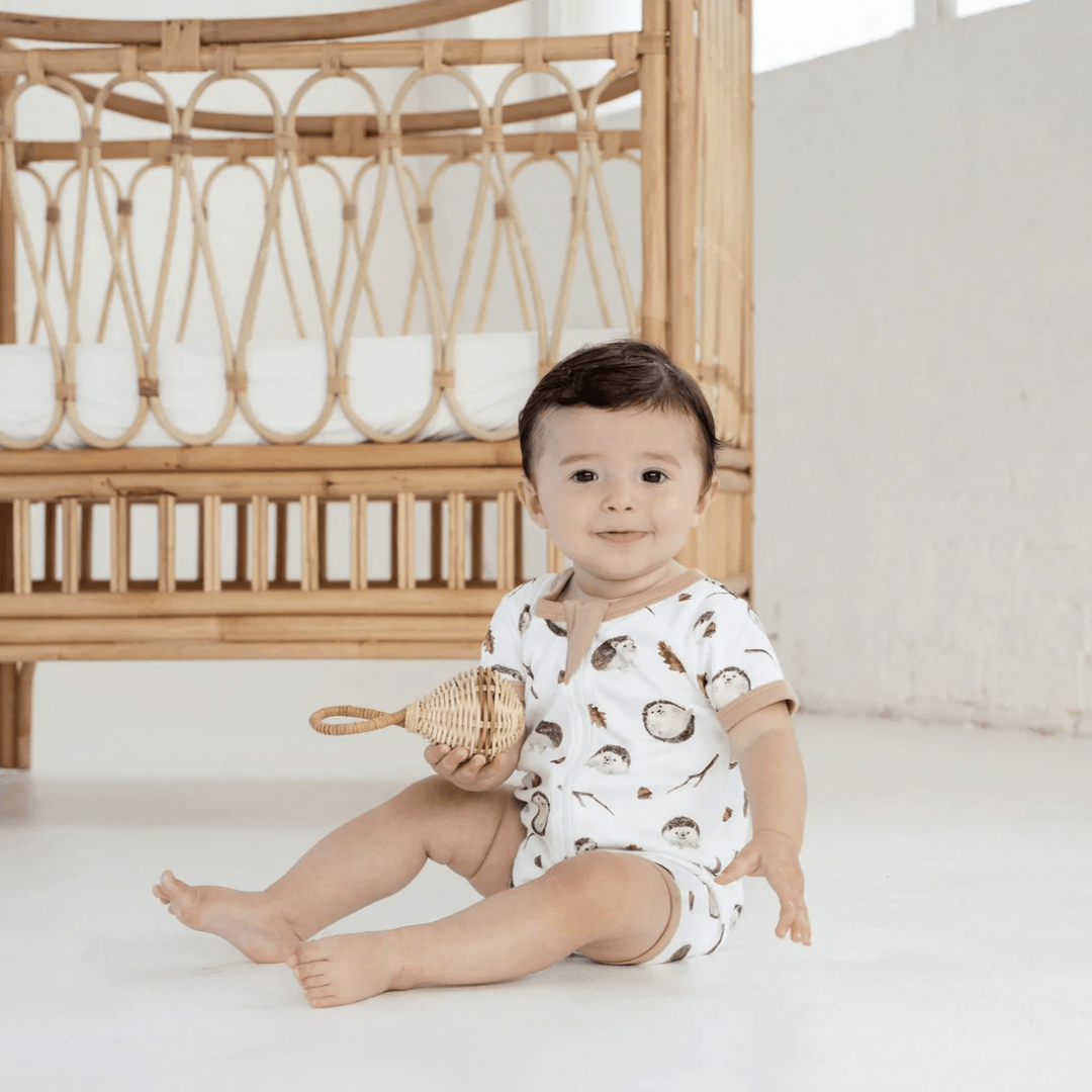 Aster & Oak Organic Cotton Zip Romper (Multiple Variants) - Naked Baby Eco Boutique