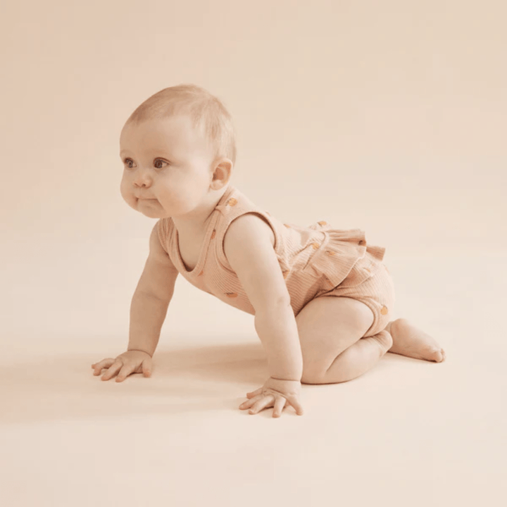 Happy-Baby-Wearing-Wilson-And-Frenchy-Organic-Rib-Ruffle-Onesie-Little-Orange-Naked-Baby-Eco-Boutique
