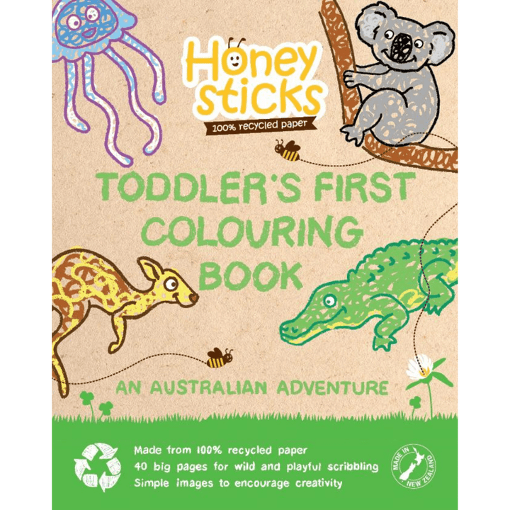 Australia Honeysticks Toddler's First Colouring Book (Multiple Variants) - Naked Baby Eco Boutique