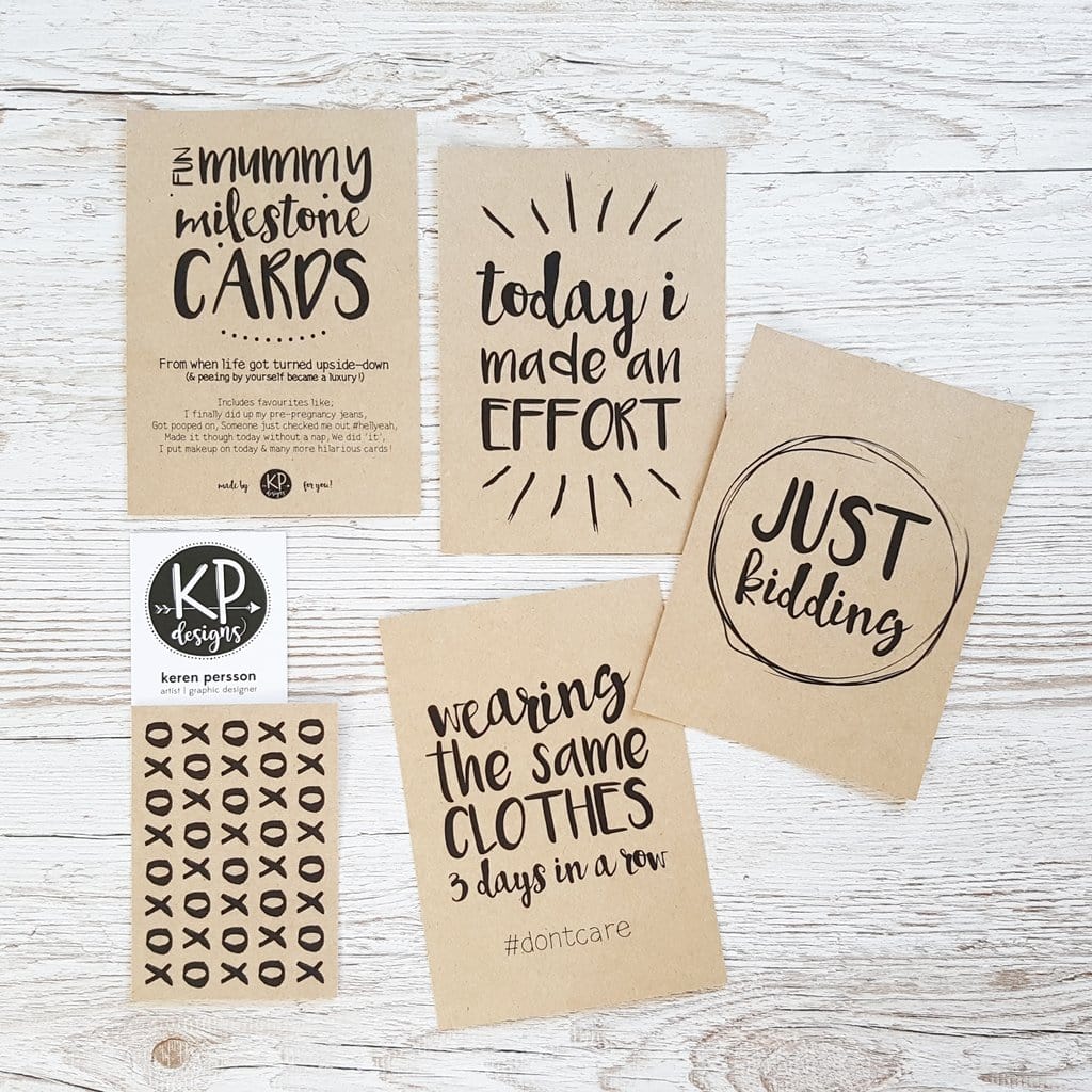 KP Designs Mummy Milestone Cards - Naked Baby Eco Boutique