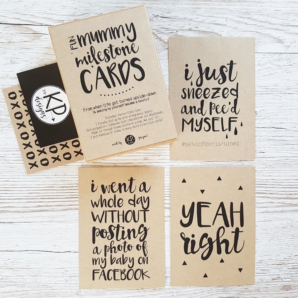 KP Designs Mummy Milestone Cards - Naked Baby Eco Boutique