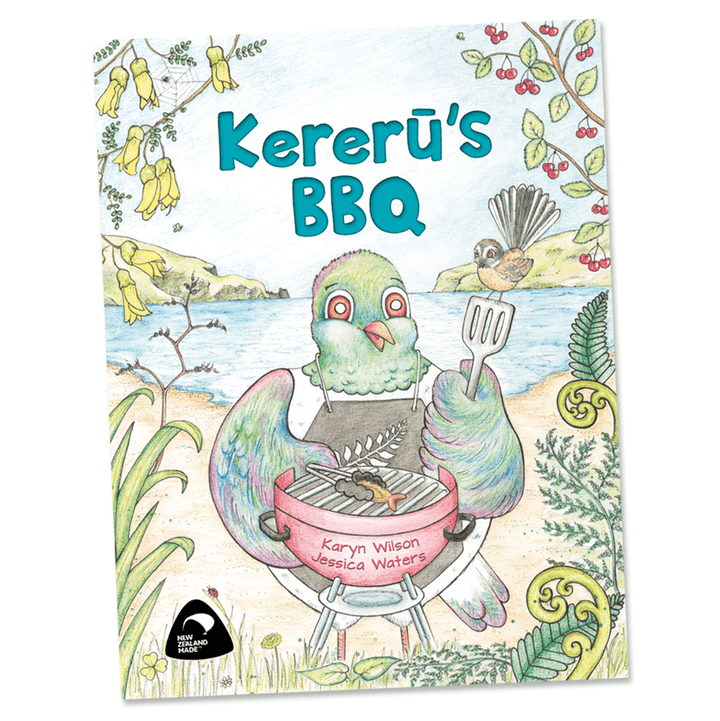 Kereru Books' "Kererū’s BBQ" Book - New Zealand children's book in Te Reo Māori.