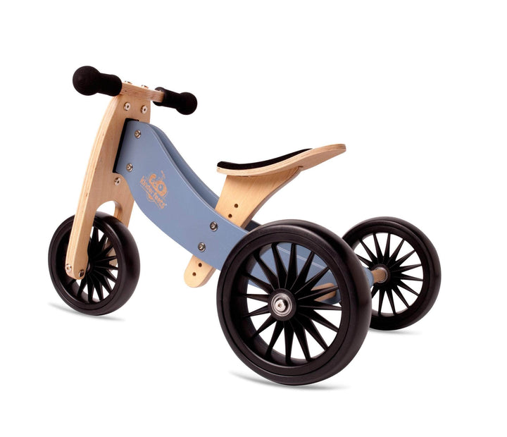Slate Blue Kinderfeets Tiny Tot PLUS Tricycle + Balance Bike (Multiple Variants) - Naked Baby Eco Boutique