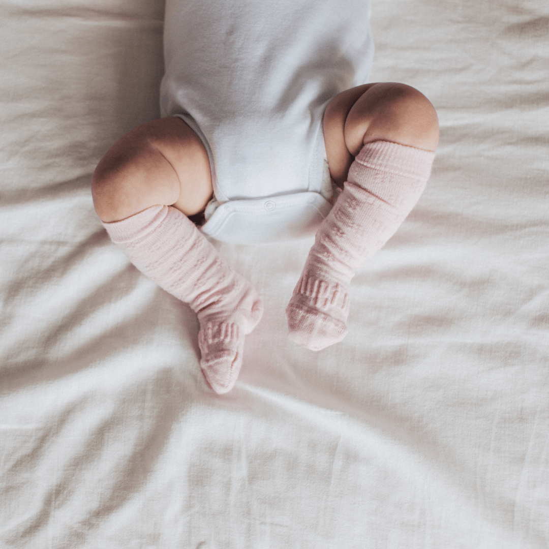 Dahlia (Pink Textured) / Premie Lamington Merino Wool Socks - Newborn Naturals (Multiple Patterns) - Naked Baby Eco Boutique