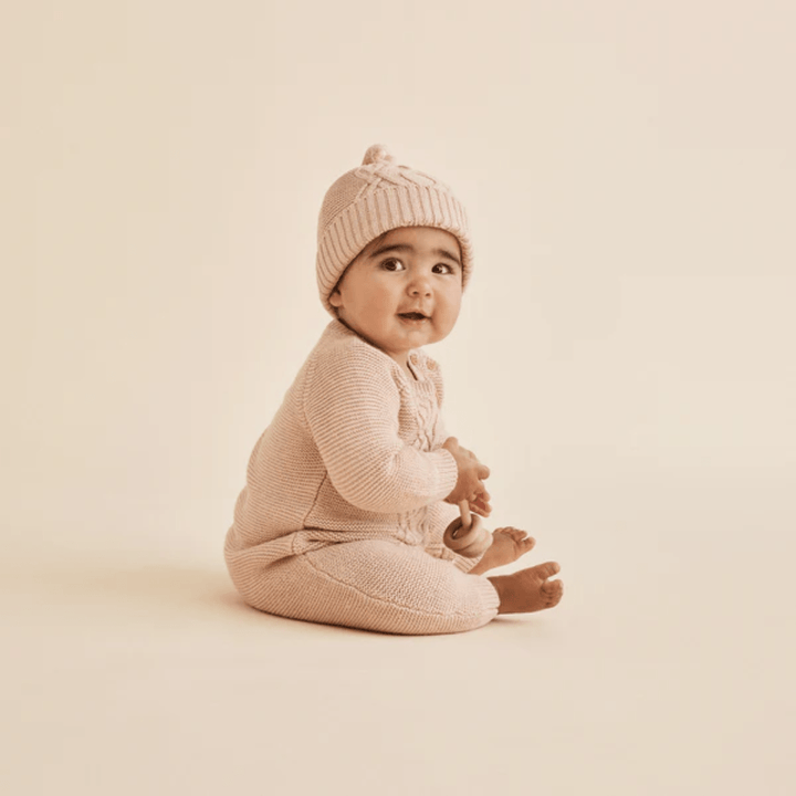 Little-Baby-Wearing-Wilson-And-Frenchy-Knitted-Cable-Growsuit-Rose-Naked-Baby-Eco-Boutique