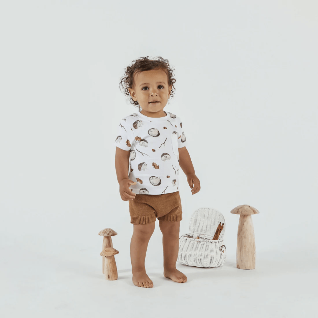 Little-Boy-Wearing-Aster-And-Oak-Organic-Cotton-Knit-Shorts-Brown-Naked-Baby-Eco-Boutique
