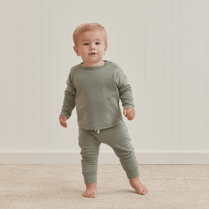 Quincy Mae Organic Cotton Drawstring Pants (Multiple Variants) - Naked Baby Eco Boutique