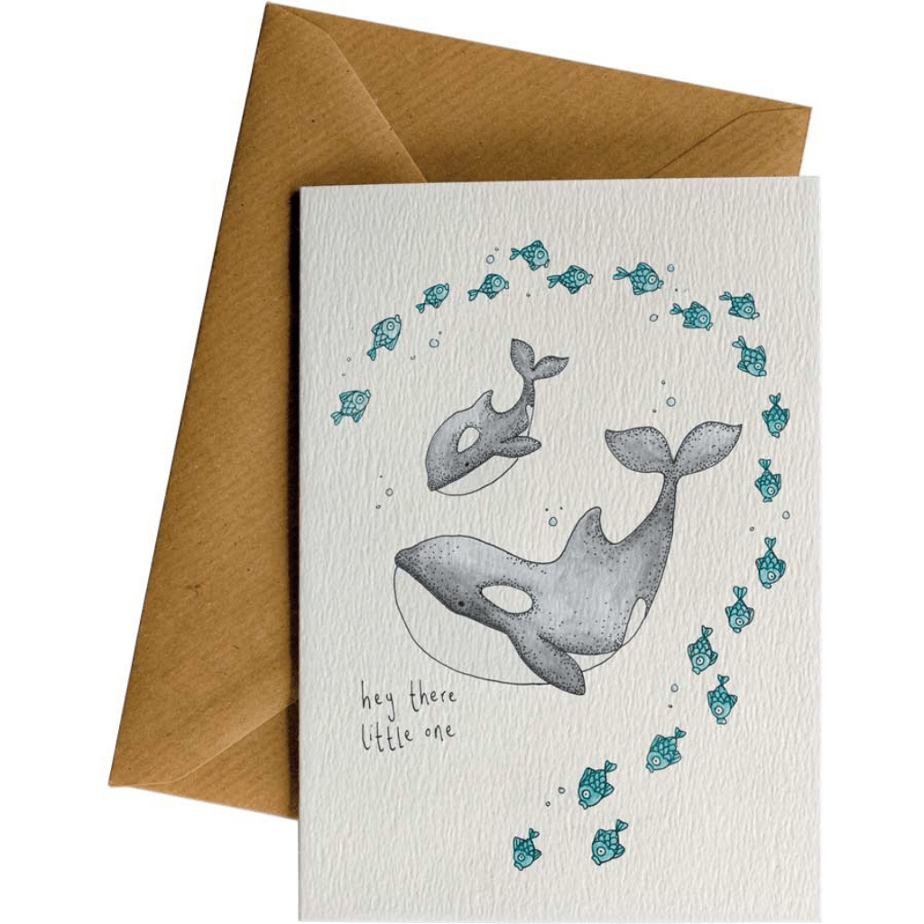 Little Difference Baby Orca Greeting Card - Naked Baby Eco Boutique