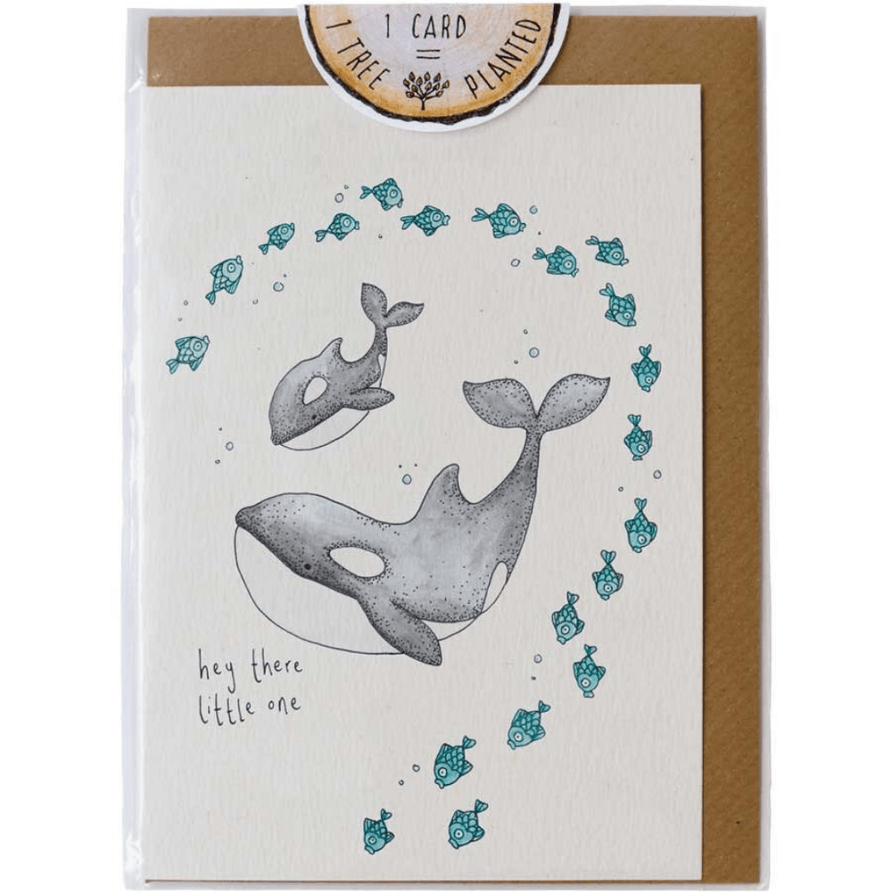 Little Difference Baby Orca Greeting Card - Naked Baby Eco Boutique