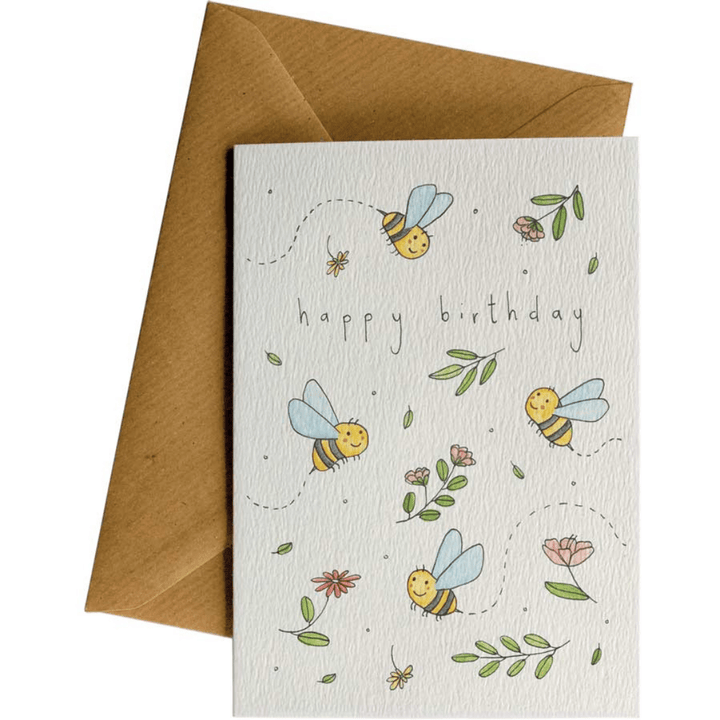 Little Difference Happy Birthday Bees Card - Naked Baby Eco Boutique