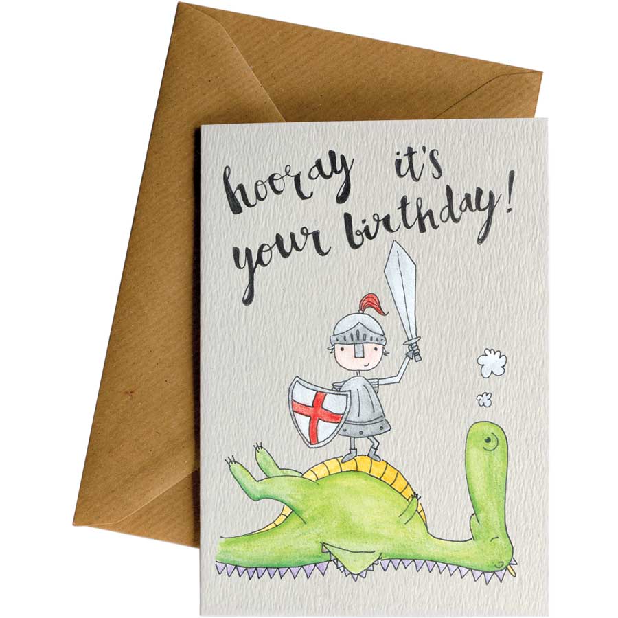 Little Difference Hooray Dragon Birthday Card - Naked Baby Eco Boutique