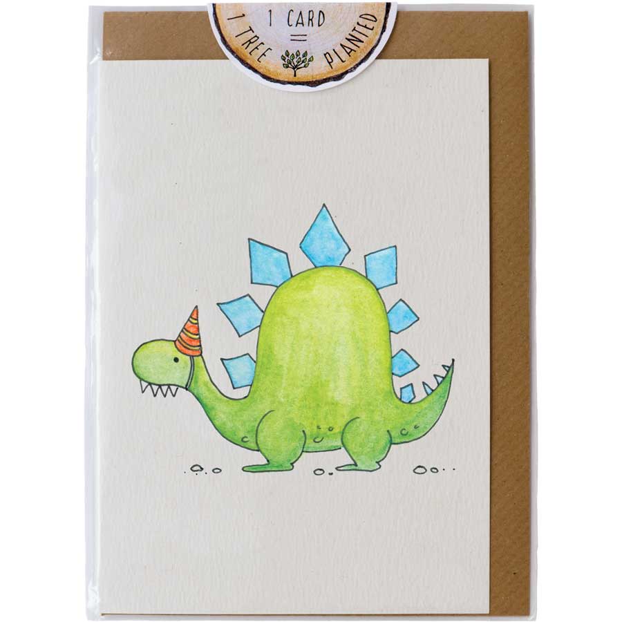 Little Difference Stegosaurus Birthday Card - Naked Baby Eco Boutique