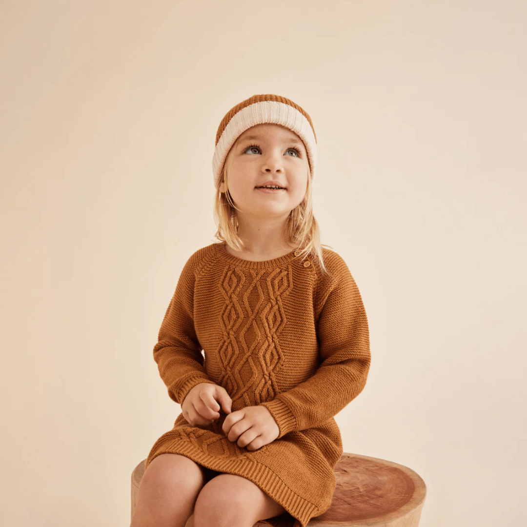 Wilson & Frenchy Knitted Spliced Hat - Naked Baby Eco Boutique
