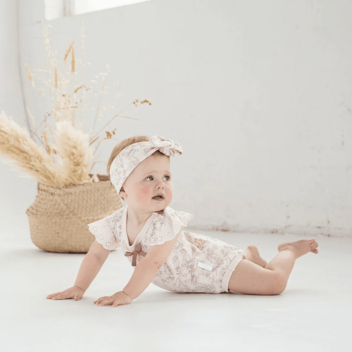 Aster & Oak Organic Cotton Lace Onesie (Multiple Variants) - Naked Baby Eco Boutique