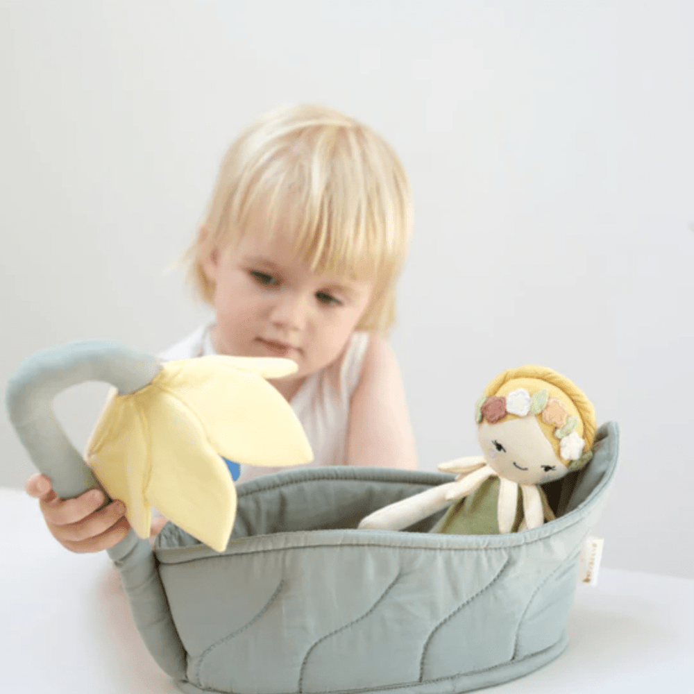 Little-Girl-Playing-With-Fabelab-Organic-Doll-Flower-Shower-Set-Naked-Baby-Eco-Boutique