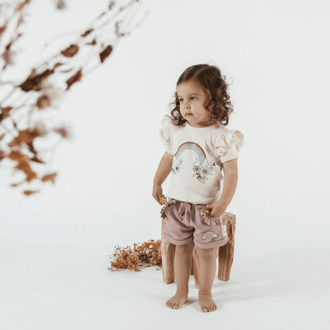 Aster & Oak Organic Cotton Flutter Tee (Multiple Variants) - Naked Baby Eco Boutique