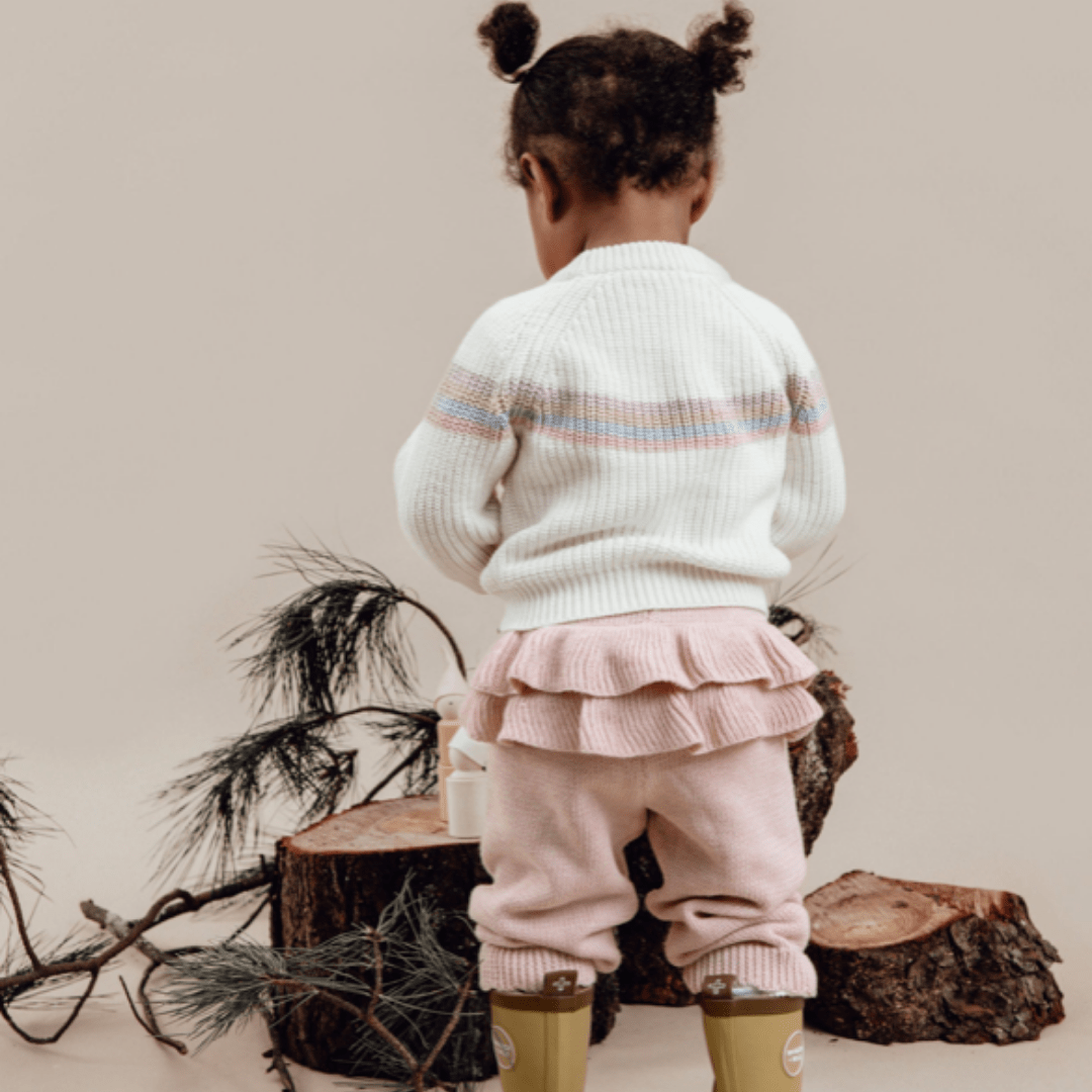 Little-Girl-Wearing-Aster-And-Oak-Organic-Knit-Leggings-Naked-Baby-Eco-Boutique