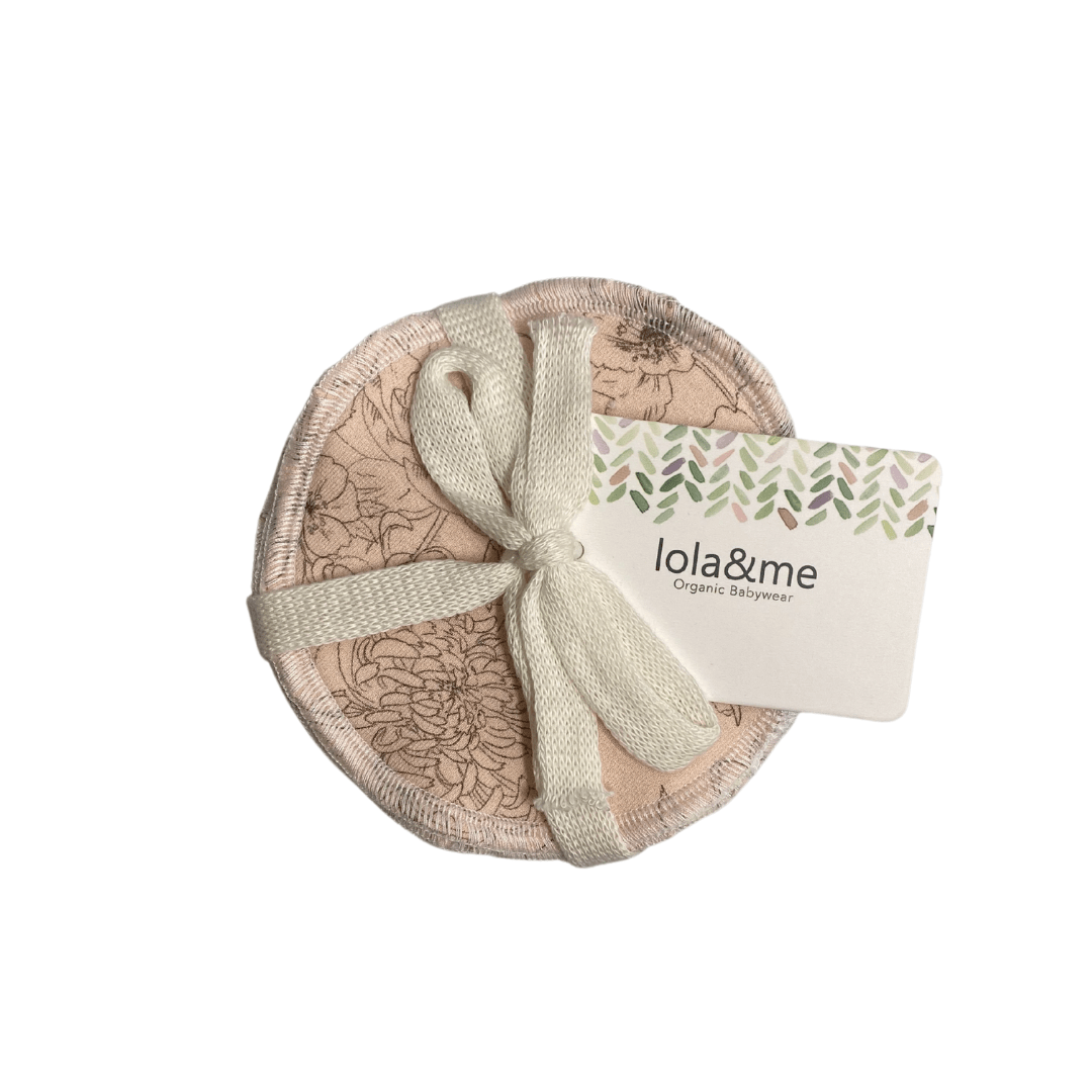 Faint Floral Lola & Me Organic Cotton Breast Pads - Naked Baby Eco Boutique