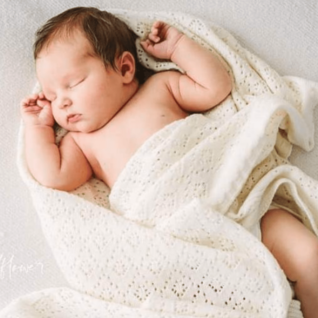 Warm White Lola & Me Merino Lace Blanket (Multiple Variants) - Naked Baby Eco Boutique