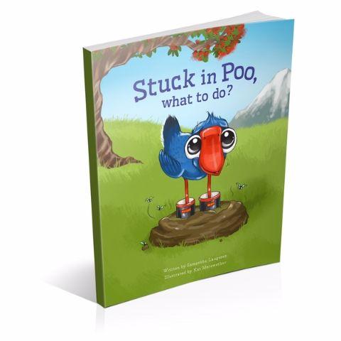A hilarious kiwi tale of the "Luke the Pook: Stuck in Poo, What Do You Do?" book by Sam Laugesen, featuring Red Band gumboots.