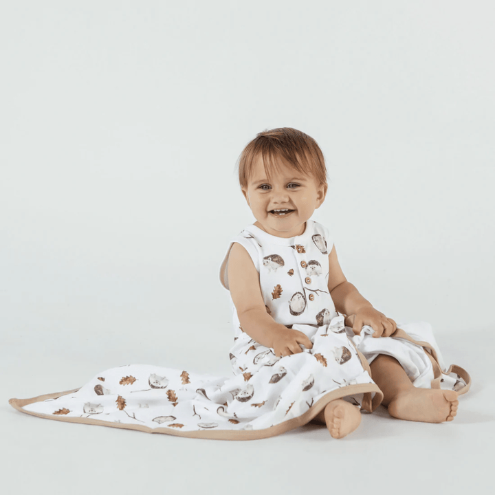 Aster & Oak Organic Cotton Henley Romper - Naked Baby Eco Boutique