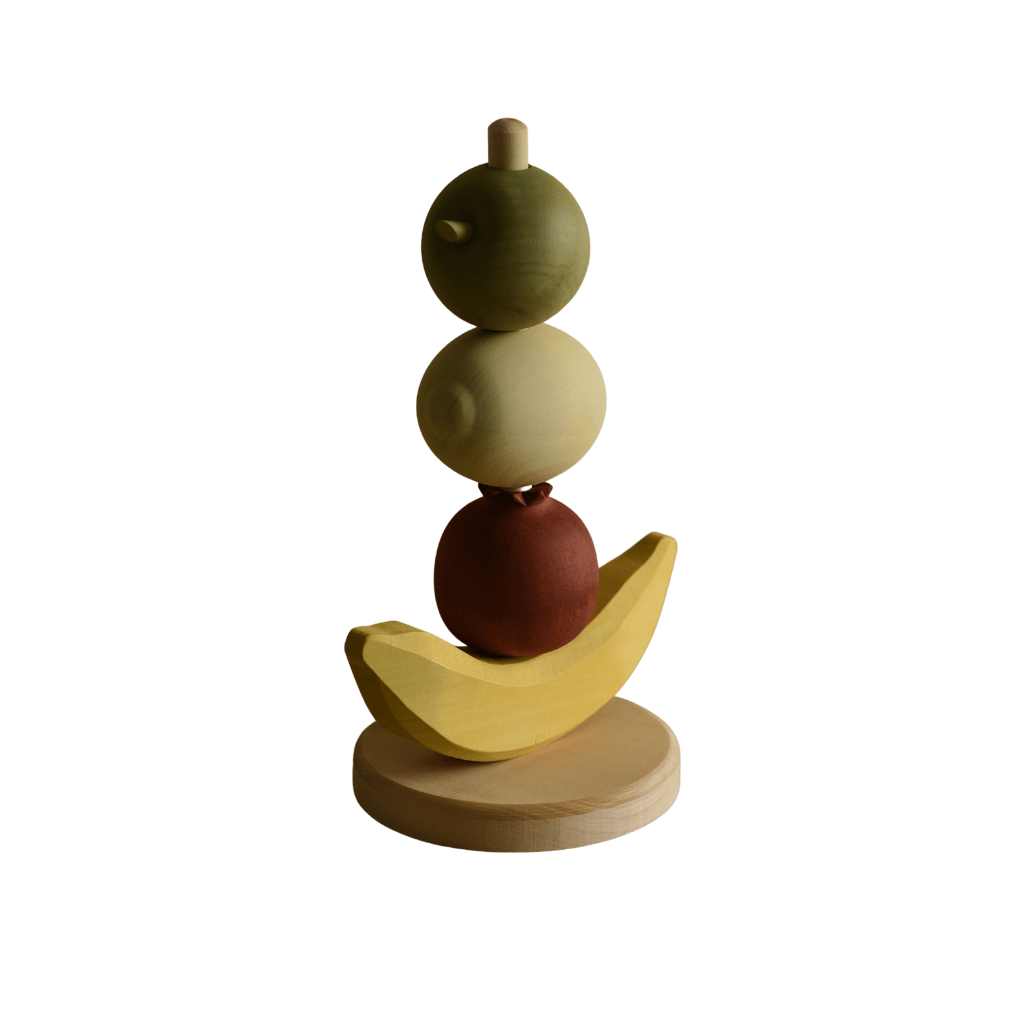 MinMin Copenhagen Wooden Fruit Stacking Toy - Naked Baby Eco Boutique