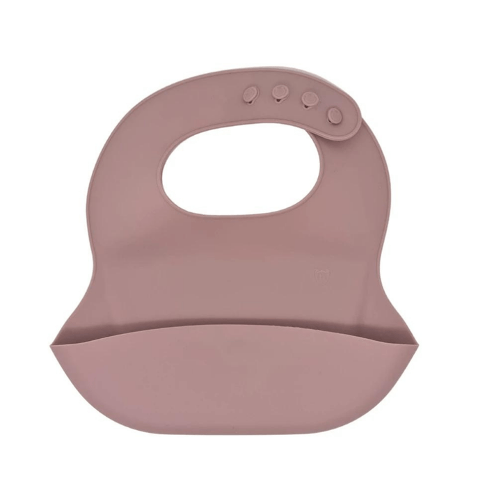 Dusky Pink Munch Silicone Baby Bib (Multiple Variants) - Naked Baby Eco Boutique