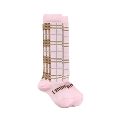 A pair of 2022 Lamington Merino Wool Knee-High Socks in the LUCKY LAST - CARNIVAL style, made for 2-4 years only.
